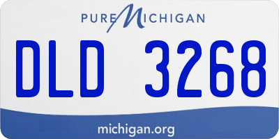 MI license plate DLD3268