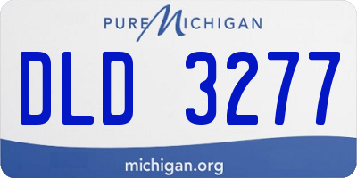 MI license plate DLD3277