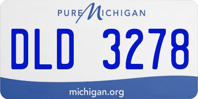 MI license plate DLD3278