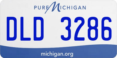 MI license plate DLD3286