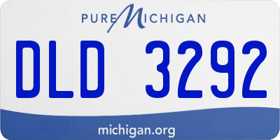 MI license plate DLD3292