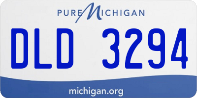 MI license plate DLD3294