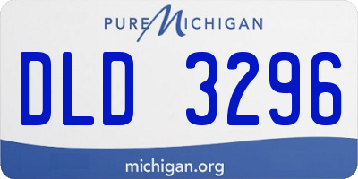 MI license plate DLD3296