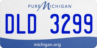 MI license plate DLD3299
