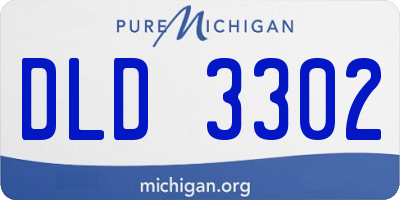 MI license plate DLD3302