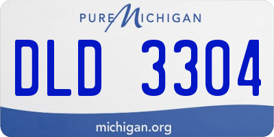 MI license plate DLD3304