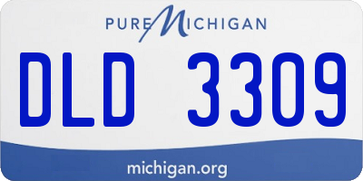 MI license plate DLD3309