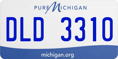 MI license plate DLD3310