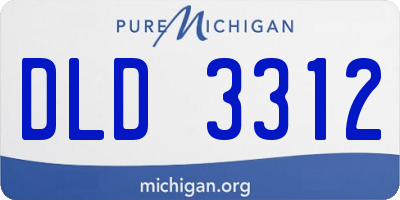 MI license plate DLD3312