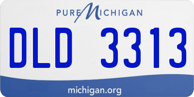 MI license plate DLD3313