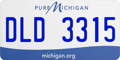 MI license plate DLD3315