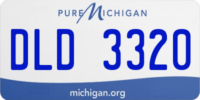 MI license plate DLD3320