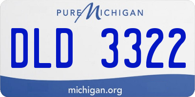 MI license plate DLD3322