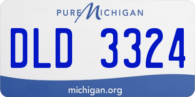 MI license plate DLD3324