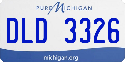 MI license plate DLD3326