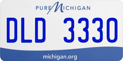 MI license plate DLD3330