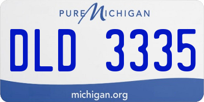 MI license plate DLD3335