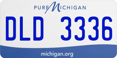 MI license plate DLD3336