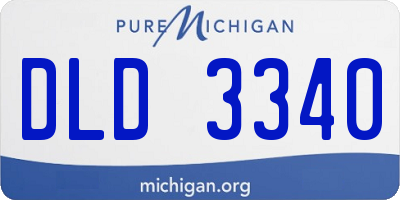 MI license plate DLD3340