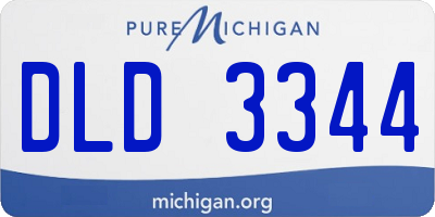 MI license plate DLD3344