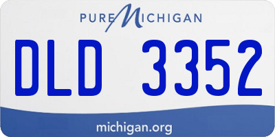 MI license plate DLD3352