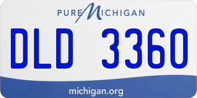 MI license plate DLD3360