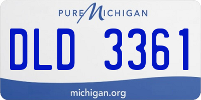 MI license plate DLD3361