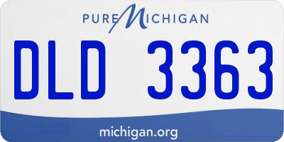 MI license plate DLD3363