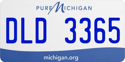 MI license plate DLD3365