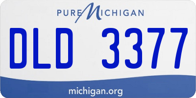 MI license plate DLD3377