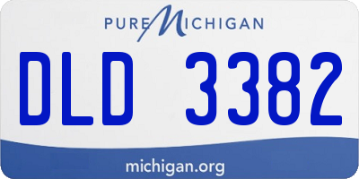 MI license plate DLD3382