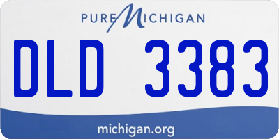MI license plate DLD3383