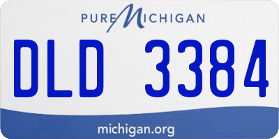 MI license plate DLD3384
