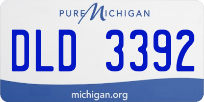 MI license plate DLD3392