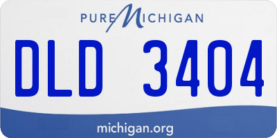 MI license plate DLD3404