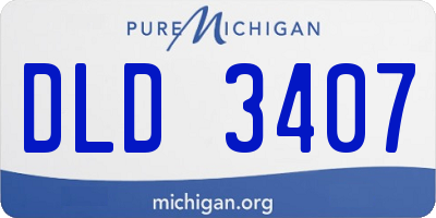 MI license plate DLD3407