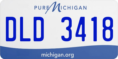 MI license plate DLD3418