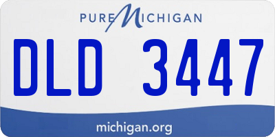 MI license plate DLD3447
