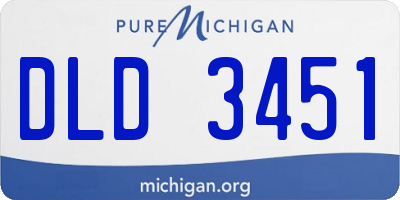MI license plate DLD3451
