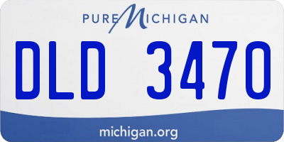 MI license plate DLD3470