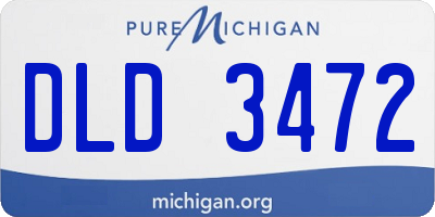MI license plate DLD3472