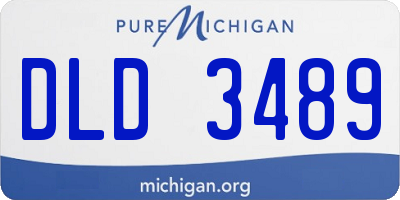 MI license plate DLD3489