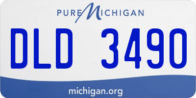 MI license plate DLD3490