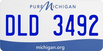 MI license plate DLD3492