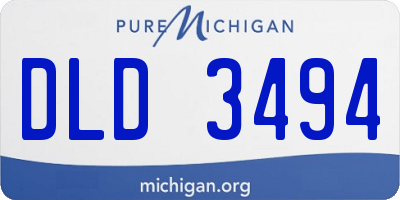 MI license plate DLD3494