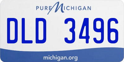 MI license plate DLD3496