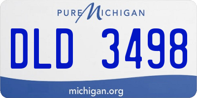 MI license plate DLD3498