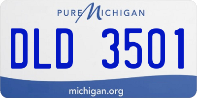 MI license plate DLD3501