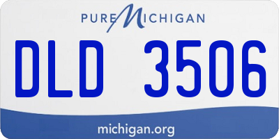 MI license plate DLD3506