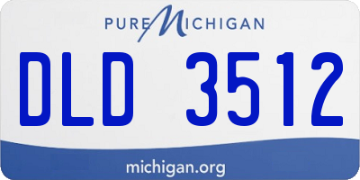 MI license plate DLD3512